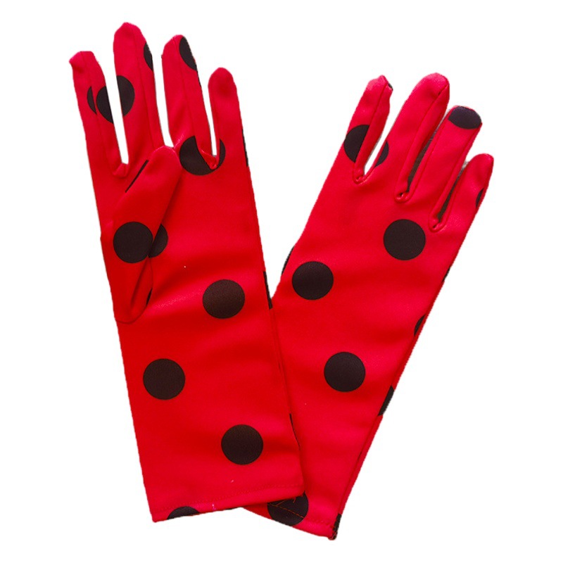Ficlwigkis mariquita para niños accesorios de ropa de niña guantes de halloween vestido de fiesta de disfraces guantes