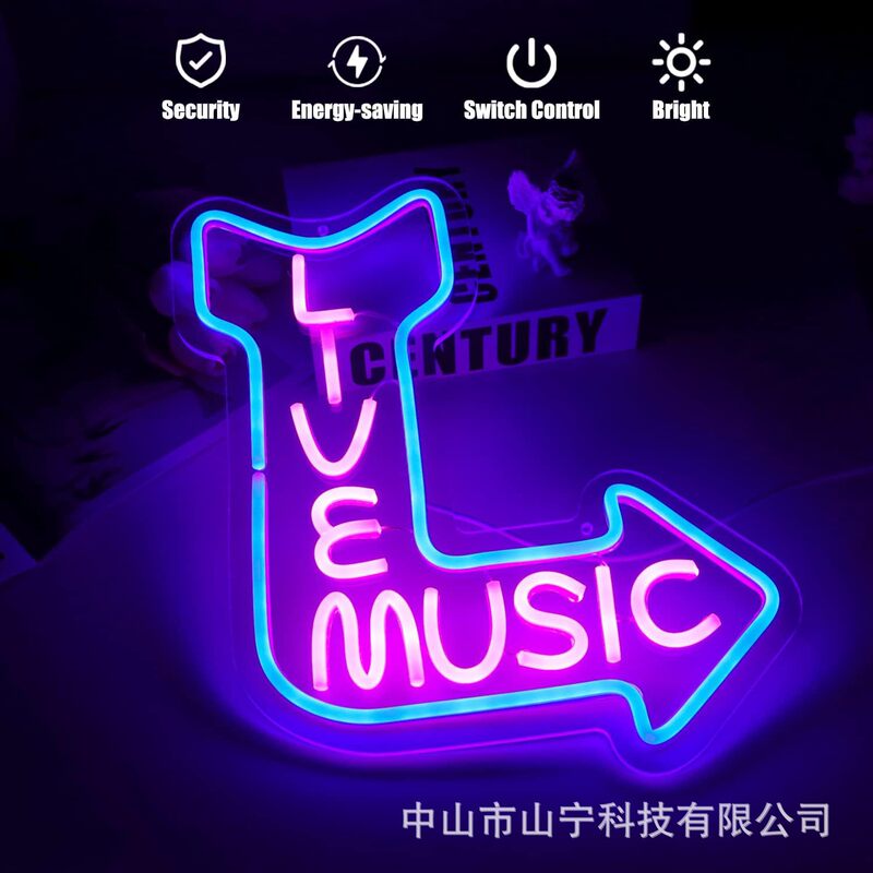 ネオンカスタム発光字ledランプ広告ランプ付きlive music雰囲気ランプクロスボーダー電気商専用|undefined