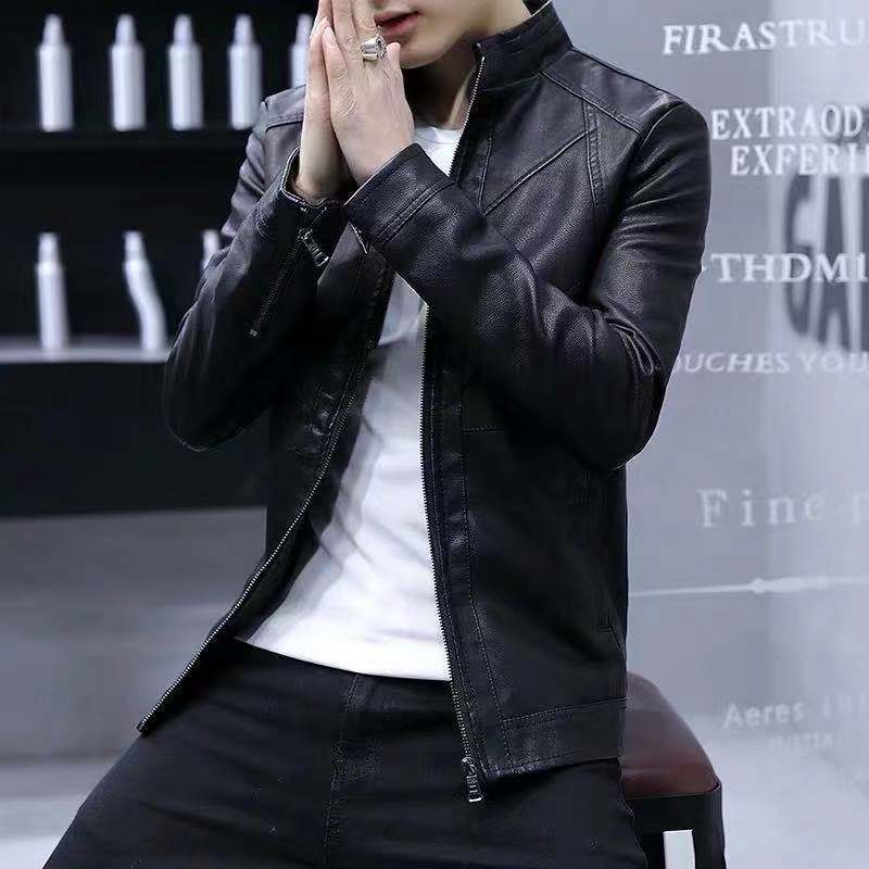새로운 가죽 자켓 618 - 블랙 봄, 가을 스타일