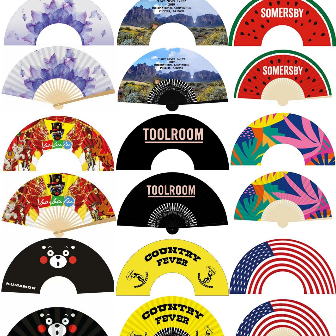 厂家订货21CM女式纸扇 23CM塑料扇 33CM男扇 纸扇布扇单面双面扇