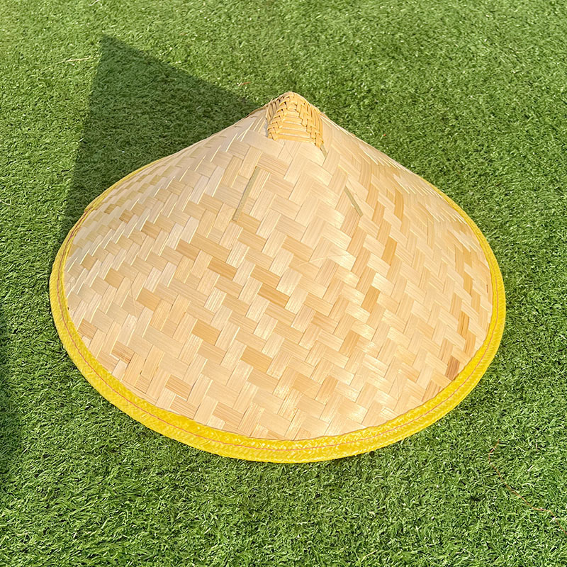 Bamboo antiguo sombrero negro caballero gazebo espectáculo de escenario accesorios para hombres y mujeres guerreros marciales sombrero gazebo rojo show