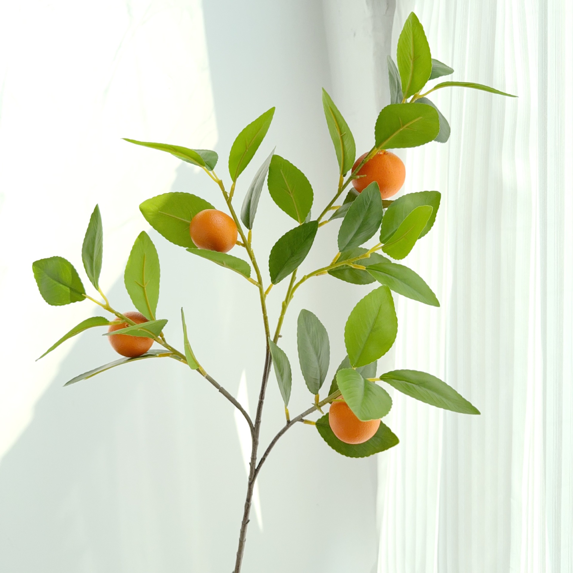 橘子叶带果仿真花造景假花绿植年桔叶家居室内软装摆设金桔树装饰