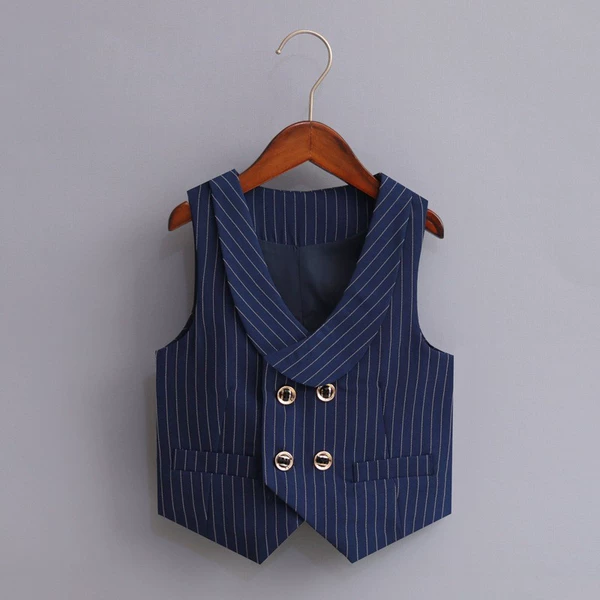 22165 blue striped single vest