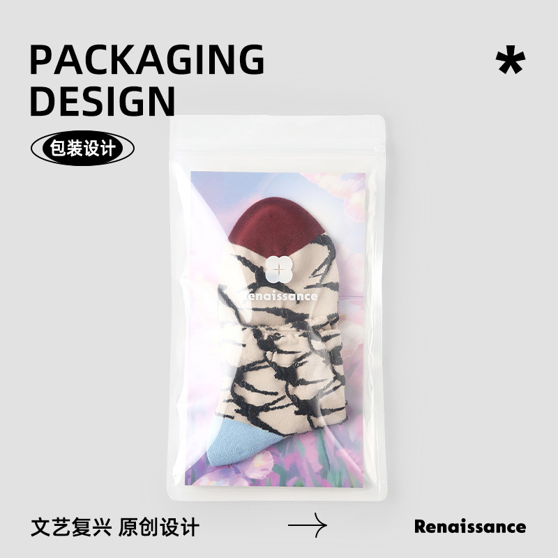 Renaissanceオリジナルの女性靴下夏の色合わせレリーフソックス
