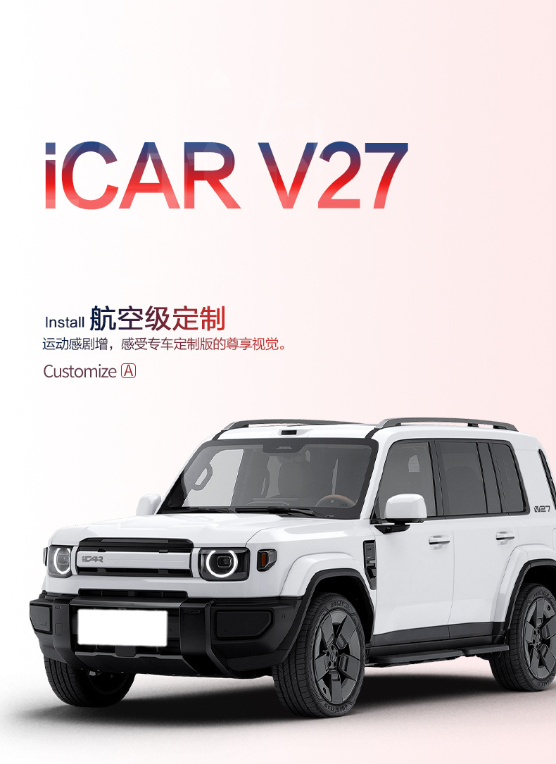 Chery Icar V27 Trunk Mat Car Accessories Modification Parts 26 Types of Interior Decoration Tpe Trunk Mat