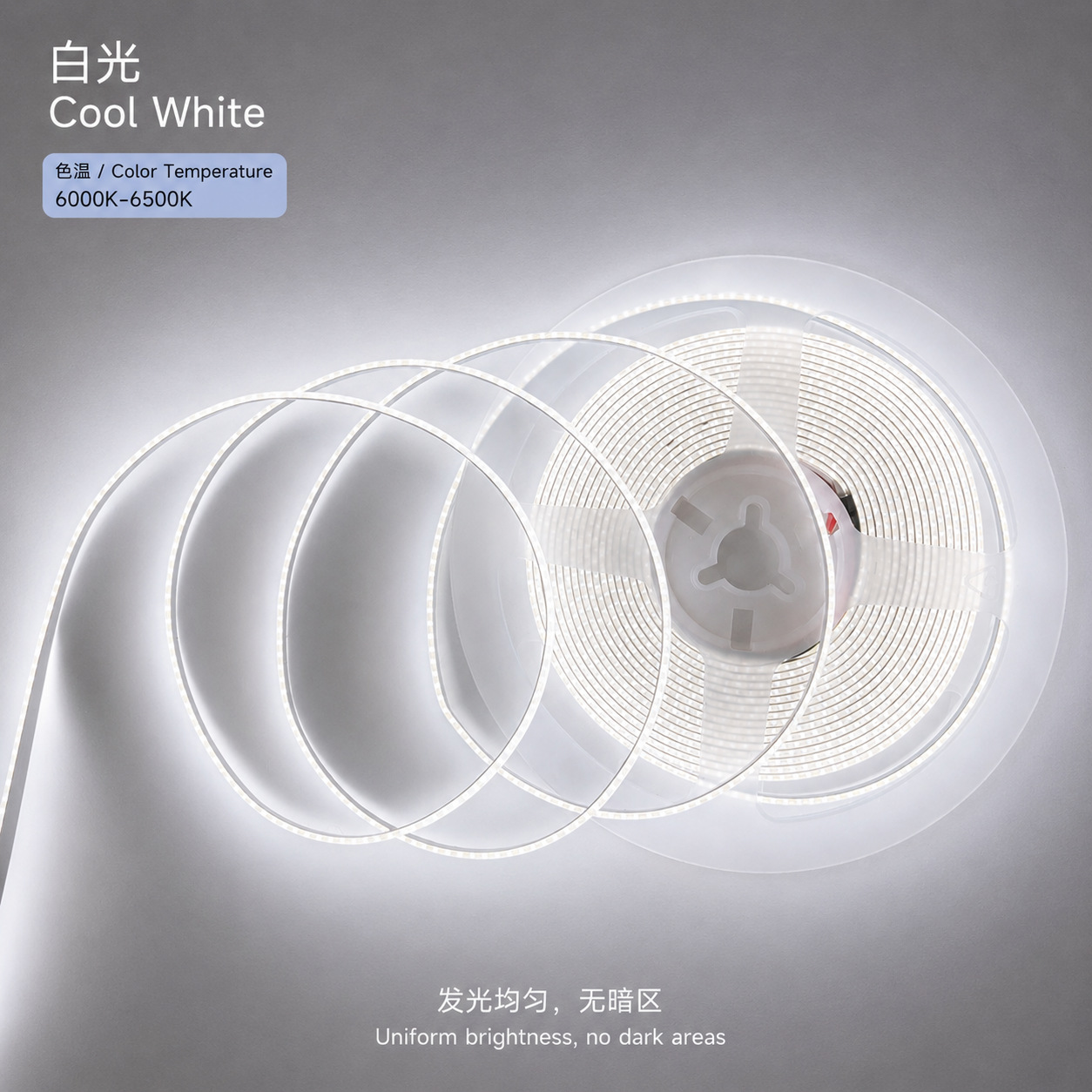Tira de Luz LED COB Flexible 3mm/5mm/8mm 12V/24V, Autoadhesiva para Armarios e Interior image 7