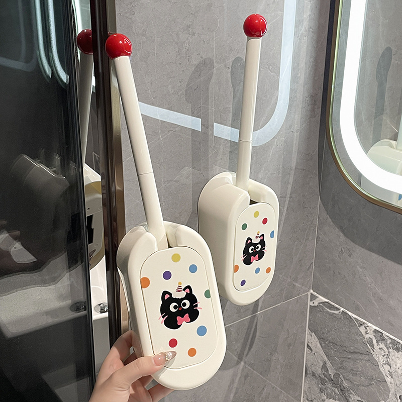 Toilet Toilet Brush Household No Dead Angle Squatting Pit Toilet Brush suit Long Handle Brush Wall Mounted Toilet Cleaning Brush