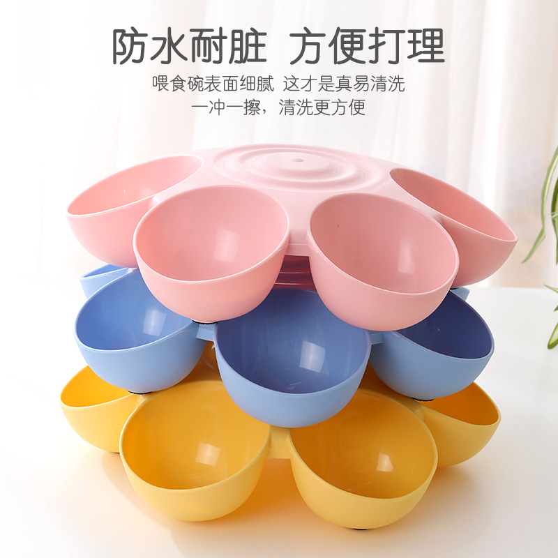 Nuevo en stock al por mayor pipetao forma de flor multifuncional tazón de alimentación para mascotas multi-mascota comestible tazón de comida para mascotas tazón