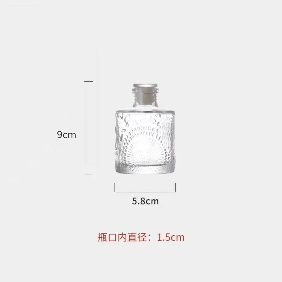 Retro repujado mini florero transparente hidropónico flor arreglo florero de cristal salón aromaterapia botella adornos Decoración