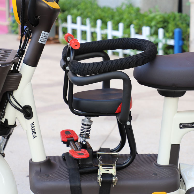 Suitable for Electric Vehicles, Front-Mounted Baby Seat with Thickened Cushion, Universal Type for Electric Motorcycles and Small Spaces, Child Seat with Reduced Space Requirements