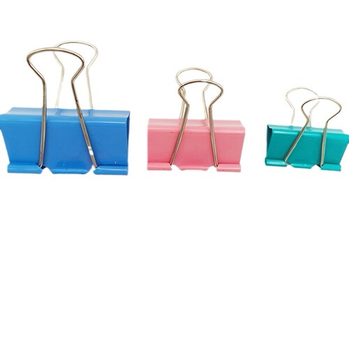 Colorful long-tail clip, swallowtail clip, document, invoice holder, storage and binding, large and small size clips, office supplies, clip wholesale