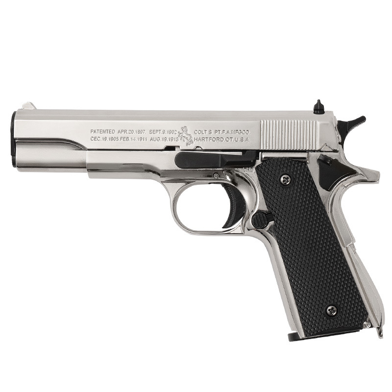 Modelo de aleación 1:2.05 de la pistola de juguete Seiko Colt M1911 con expulsión de casquillos, desmontable, ornamental, sin disparos.