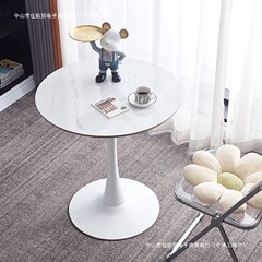 軽量高級スレートダイニングテーブル、オフィスレジャー、応接テーブルと椅子、コーヒーシンプルバルコニーテーブル、チューリップ小型ラウンドテーブル