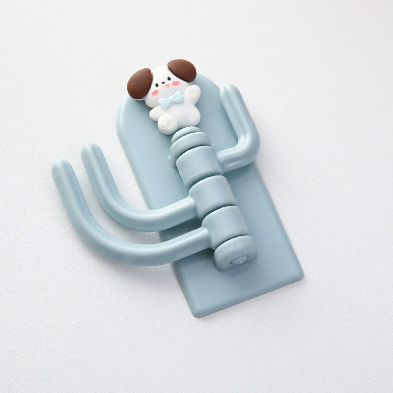 Cute cartoon three -hook hook Student dormitory wall without trace avoidance sticking hook wall door behind the key hook