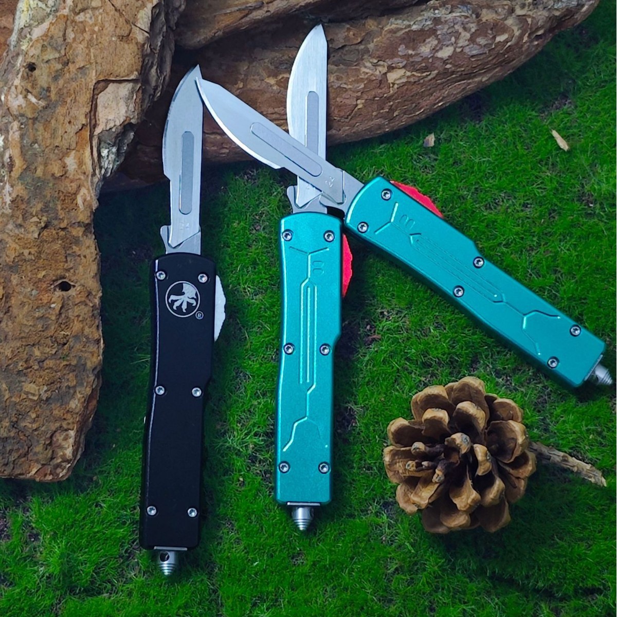 微技术赏金猎人CNC航空铝户外口袋刀实用EDC露营户外刀高品质直跳