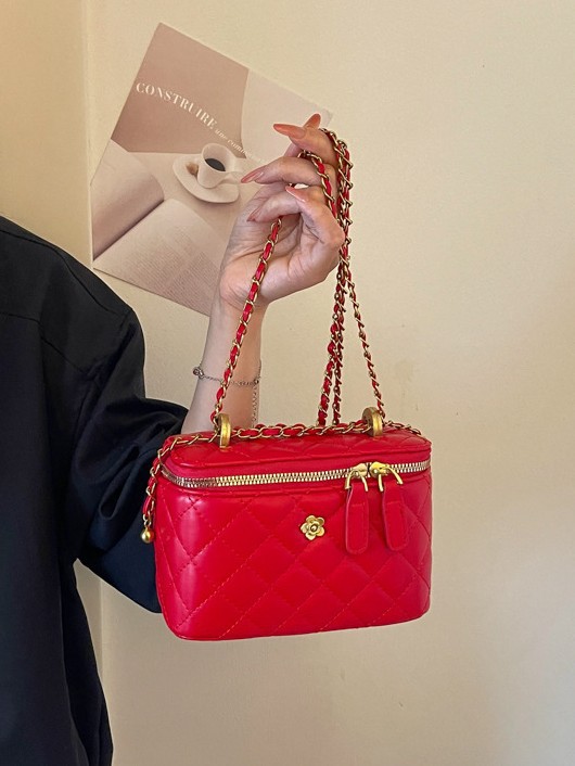 Bolso cuadrado bordado de diamante para mujeres 2026 nuevo comercio exterior de alta calidad humedad moda universal cadena mochila de hombro