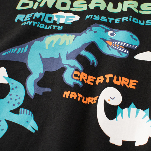 27kids Children's Short Sleeve T-Shirt for Boys - Summer New Arrival Baby Clothes with Dinosaur Print - Drop Shipping