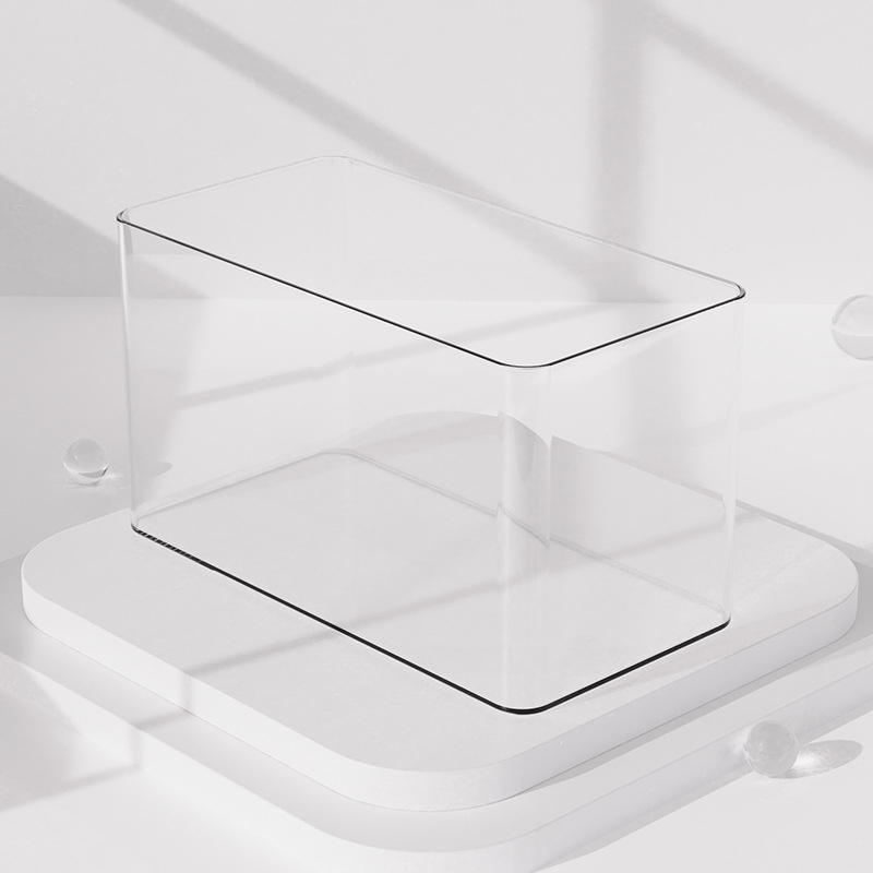 Fish Tank Transparent Acrylic Imitation Glass Box with Lid Goldfish Tank Standard Ultra-White Landscaping Desktop Tank Office Fish Tank