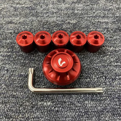 Motorcycle Safety Supplies GTV modified front wheel - red-screw-cap