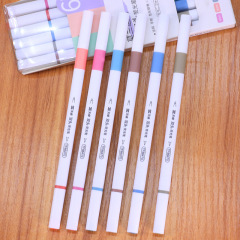 Skyo 86470 Morandi Color Dual-Head Fluorescent Highlighters Student Doodle Journal Key Marking Colorful Pens New Product