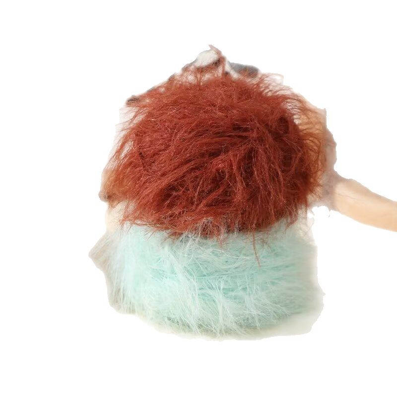 4CM Long Wool Imitation Mink Wool Feather Line Thin Line Hand Mixed Line Knitted Scarf Hat Hook Doll Long Wool