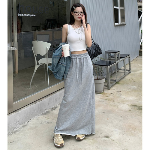 Black High-Waisted Semi-Body Skirt for Women -  Summer New Design Style, Unique Skirt, Body-Con Skirt, Medium Length A-Line Skirt