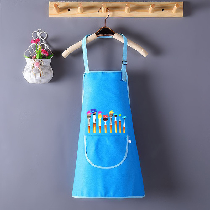 Pintura impermeable al por mayor para niños, jardín de infantes, impresión delantal, pintura infantil, abrigo de arte, bib
