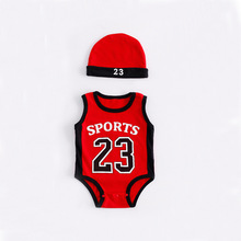 夏款棉婴儿足球服宝宝短袖哈衣夏爬服连体衣婴儿包屁衣