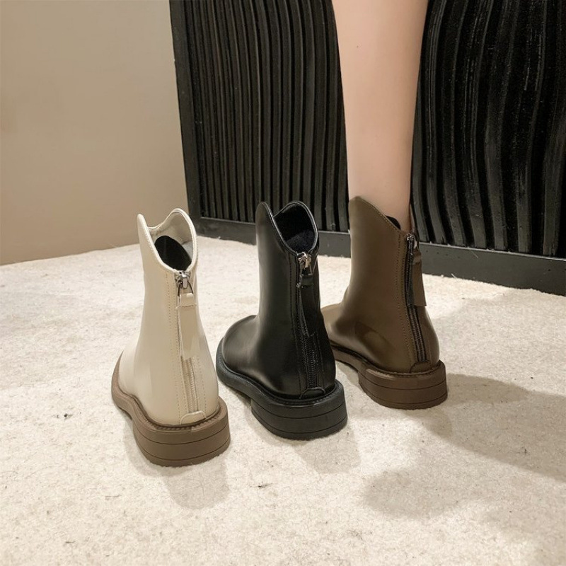 Women's Square Heel Over The Knee Boots Soft Leather Versatile_voghion.com