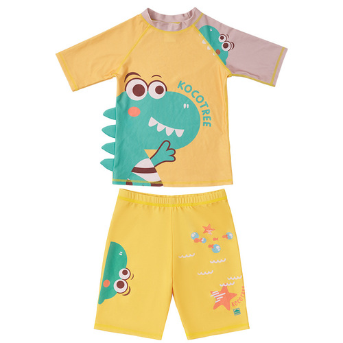KK Tree Class A antibacterial children's swimsuit boys and girls sun protection boy split one-piece baby swimsuit for middle and large children