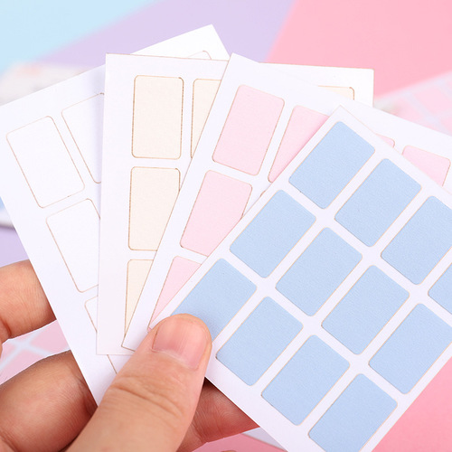 Pack of 4 pieces of non-iron washable fabric washing marking stickers for kindergarten primary school students clothing and stationery markings