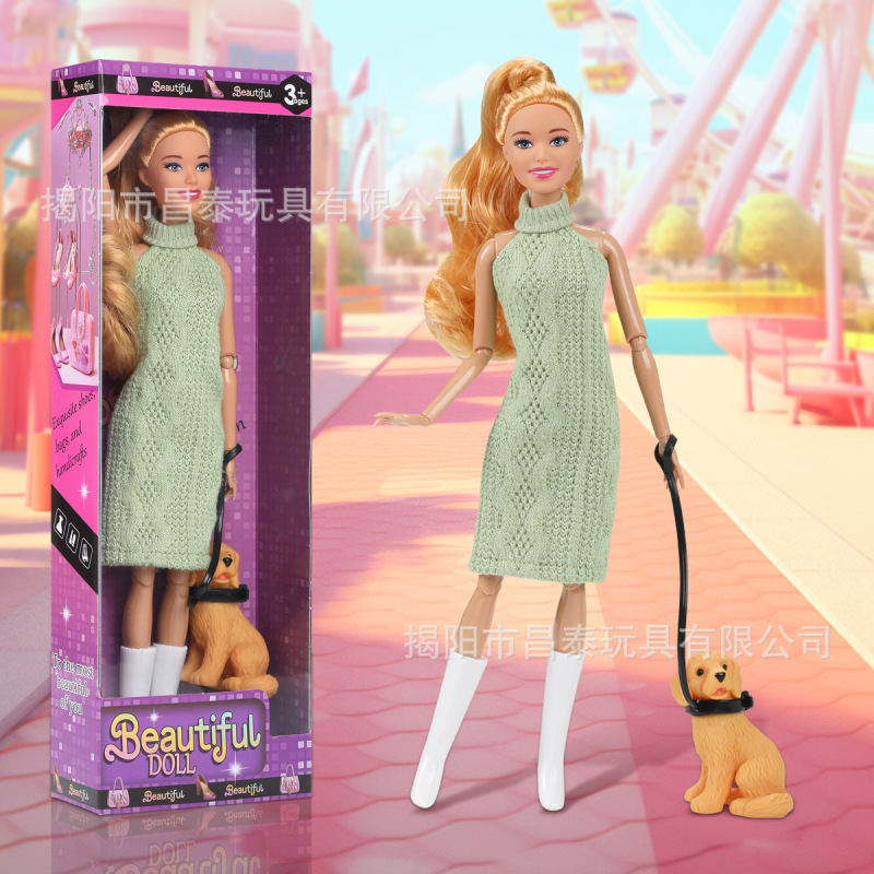 Cross Border New Arrival Boxed 30cm Bobby Doll Pet Dog Fashion Casual Wool dress Dress-up Toy Cross Border New Arrival Boxed 30cm Bobby Doll Pet Dog Fashion Casual Wool dress Dress-up Toy