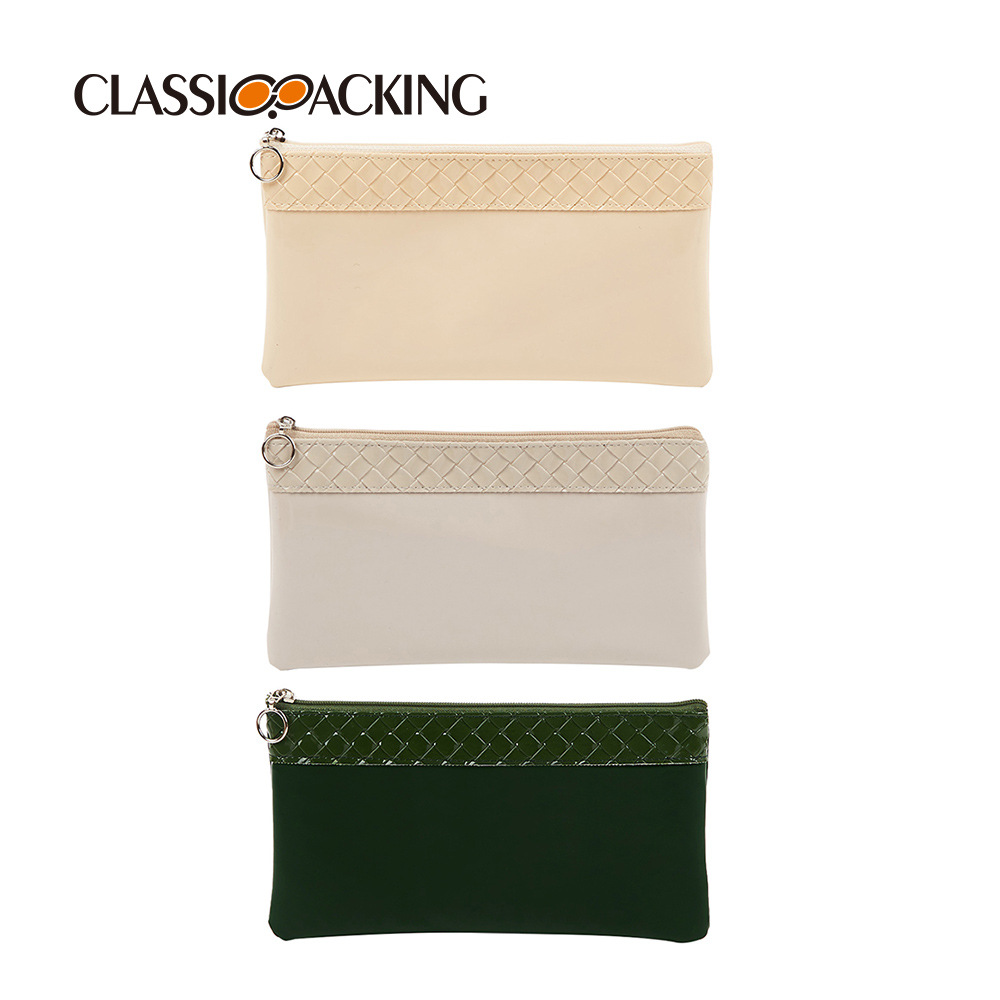 Bolsa de almacenamiento de productos de cuidado de la piel al por mayor de fábrica bolsa de lavado de gran capacidad portátil impermeable bolsa de cremallera de cuero de PVC con logotipo