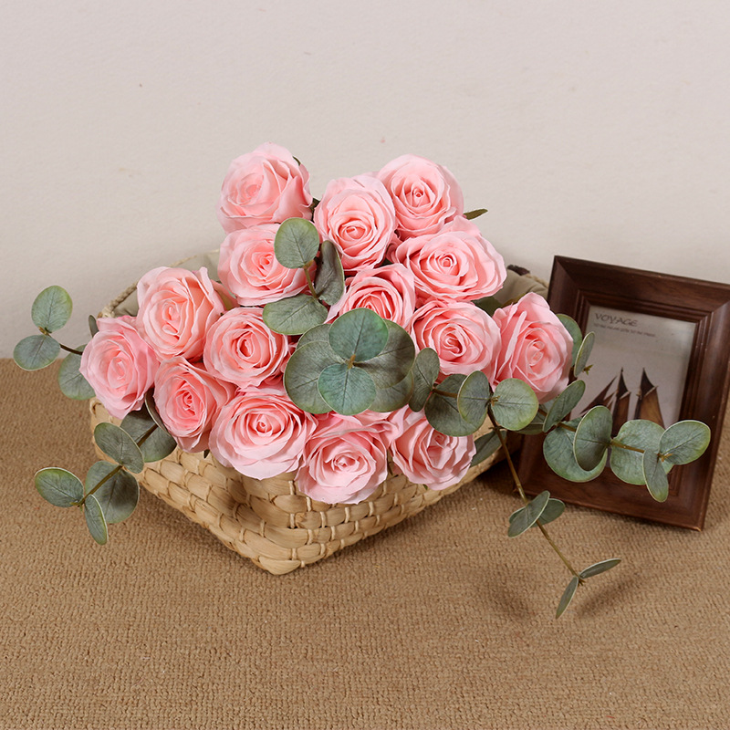 2026 nota de mano 8 flores falsas flores rosas flores flores flores decoración de la sala de estar vino rojo decoración floral caballo negro año