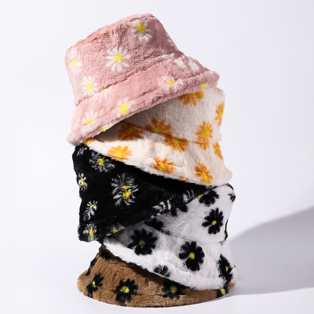 184g Weight Bucket Hat Hats Type Daily Occasion Polyester Material Flower Pattern Winter, Spring, Autumn Season Unisex Gender Basic Style Big Eaves Rim Unisex Basic Flower Big Eaves Bucket Hat 3