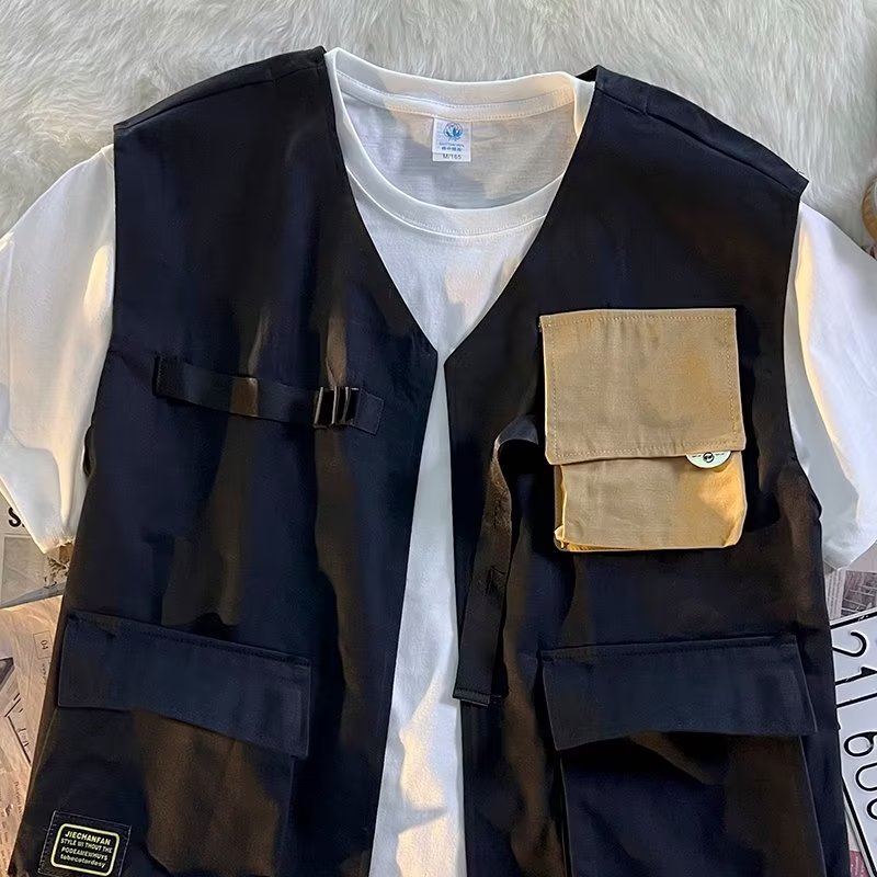 Japanese summer tactics vest hip-hop style