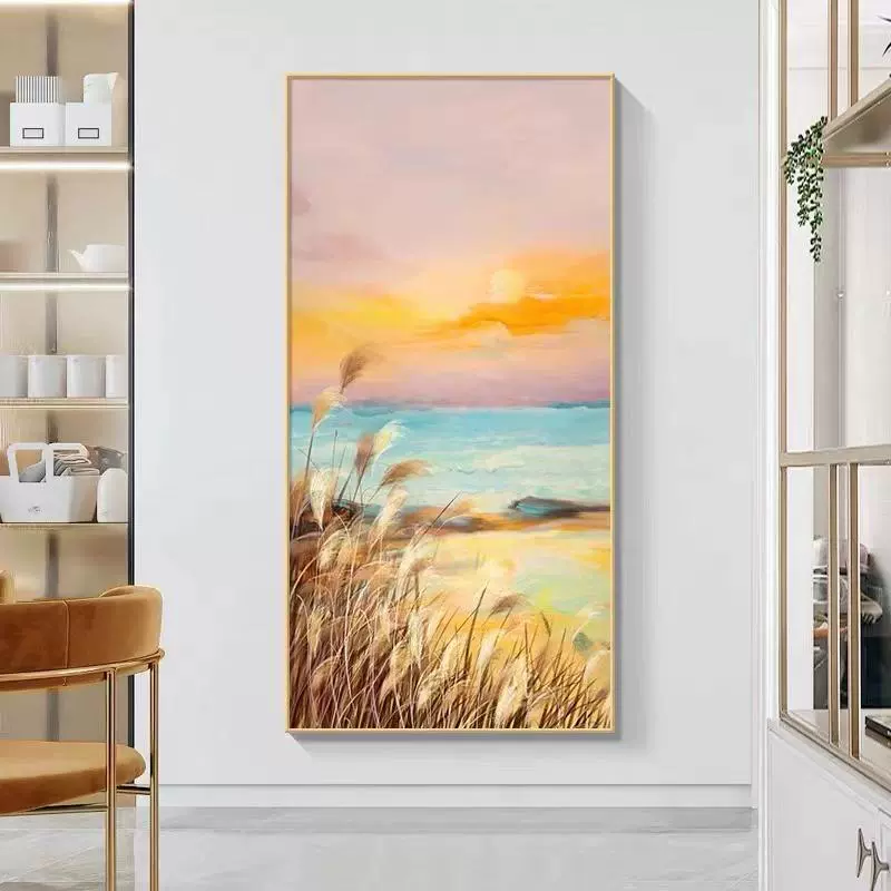 Декоративная картина для большой прихожей, рама из алюминиевого сплава, фон дивана, напольная пейзажная картина 100200.