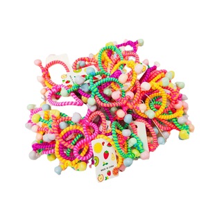 Children's Rubber Band small loop hair rope beads knotted seamless rubber ring pull continuous hair rope wholesale