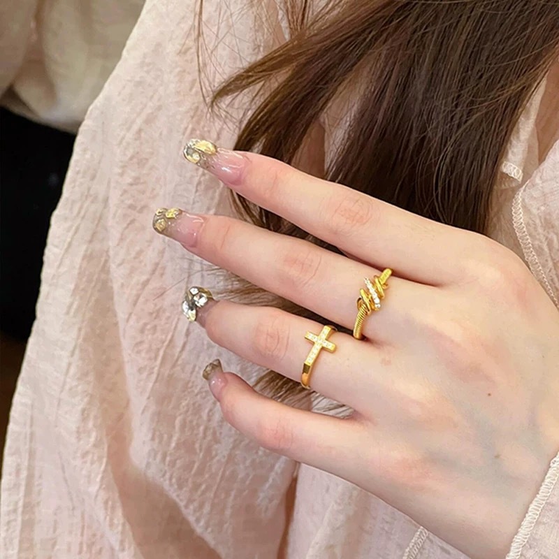 Guldbutik med oändliga ringar för kvinnors enkla mode Joker personality matringarmband_voghion.com