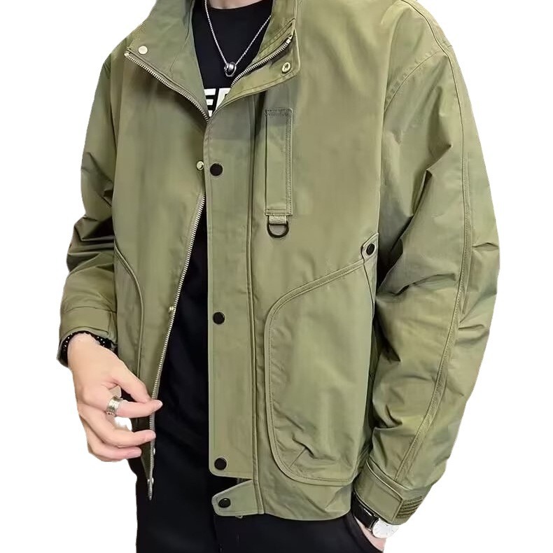 Nueva marca de moda de primavera y otoño de 2024, chaqueta de herramientas suelta y hermosa de todo fósforo, chaqueta de hombre, chaqueta de pareja