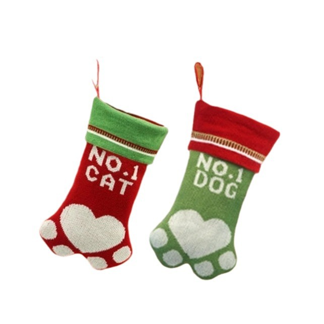 Amazon Navidad regalos de Navidad decoraciones calcetines garras de perro letras decoraciones del árbol de Navidad chimenea calcetines