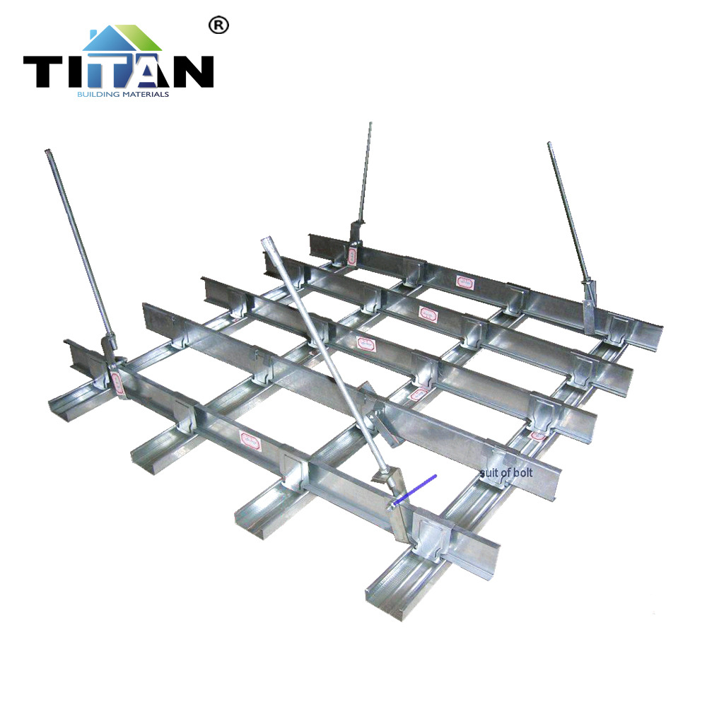 Conjunto completo de material de partición de pared de partición de placa de yeso de techo de quilla de acero ligero, quilla de acero galvanizado