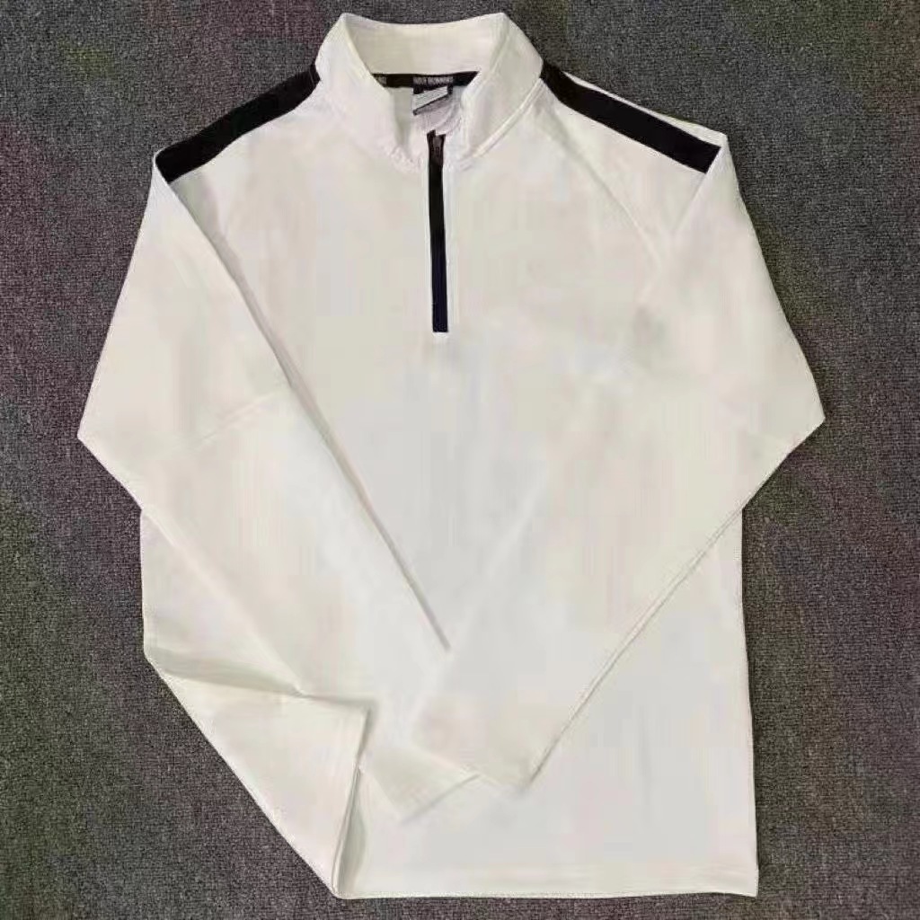 体育生田径训练服 长袖休闲t恤男女跑步体考比赛服宽松速干半拉链