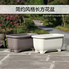 Big plastic rectangular flowerpot for growing plants