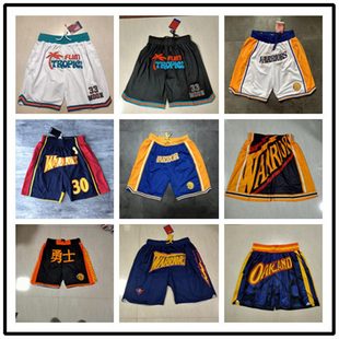 Foreign trade wholesale Jaston pocket pants Lakers 76ers Heat Raptors magic shorts retro basketball pants tide