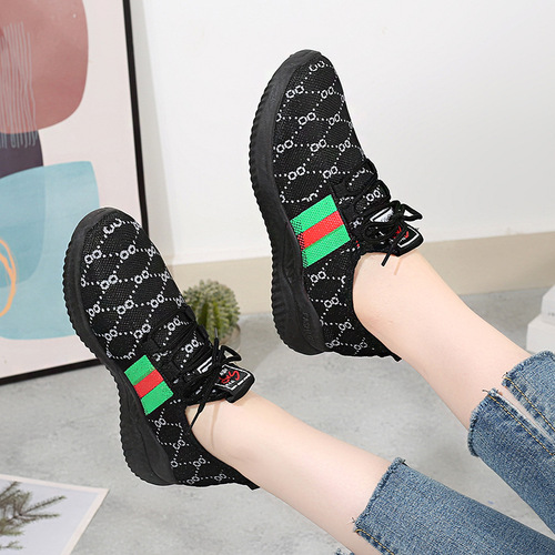 Women's Coconut Shoes  Spring, Summer and Autumn New Women's Trendy Shoes Versatile Mesh Shoes Casual Sports Shoes Running Shoes Wholesale