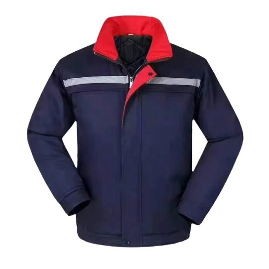 Winter cotton-padded jacket men's and women's overalls thickened cold-proof warm reflective strip jacket cotton-padded jacket outdoor labor protection cold storage site