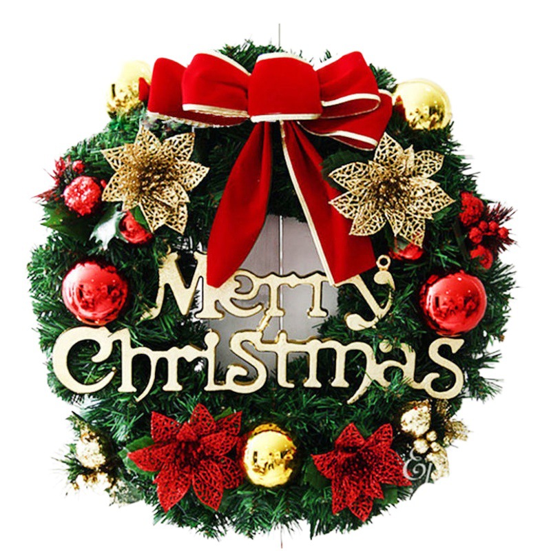 Navidad guirnalda 30cm puerta principal guirnalda puerta colgante decoraciones colgante PVC ratán Amazon transfronteriza Venta caliente