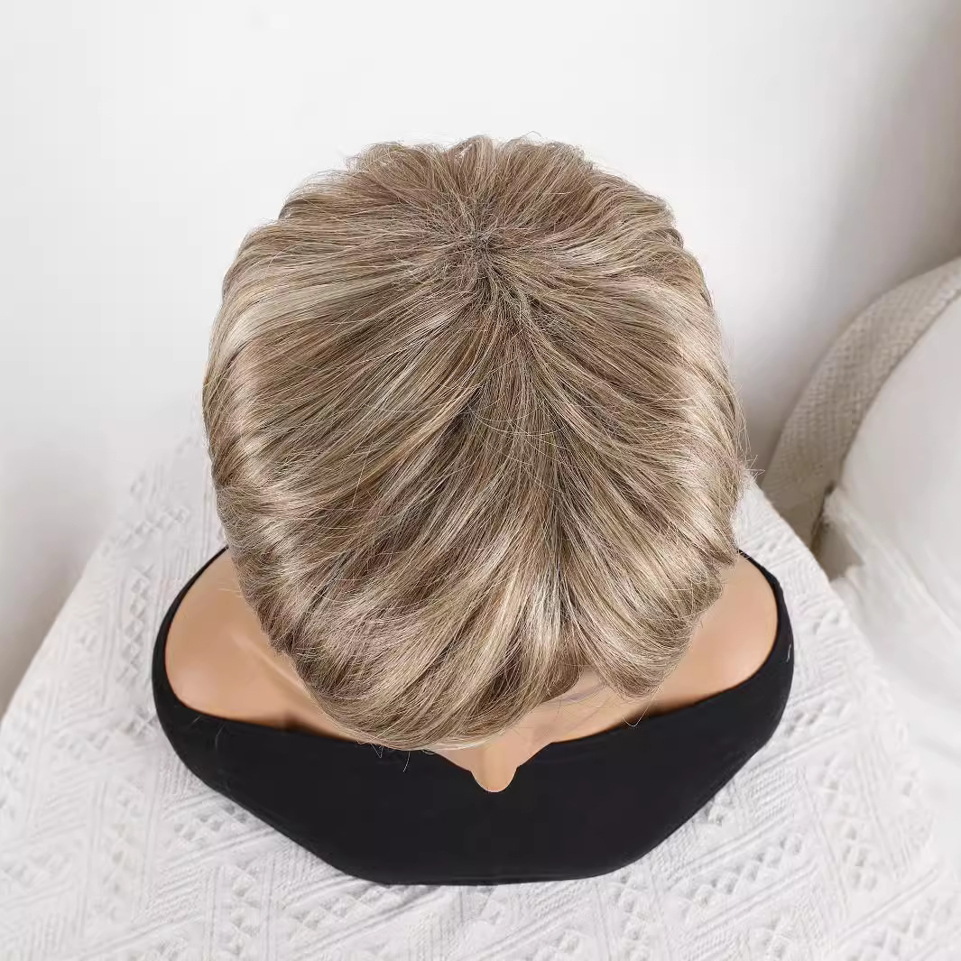 Fibra química al por mayor bob cabello pelucón mecánico pelucón cubierta de pelo