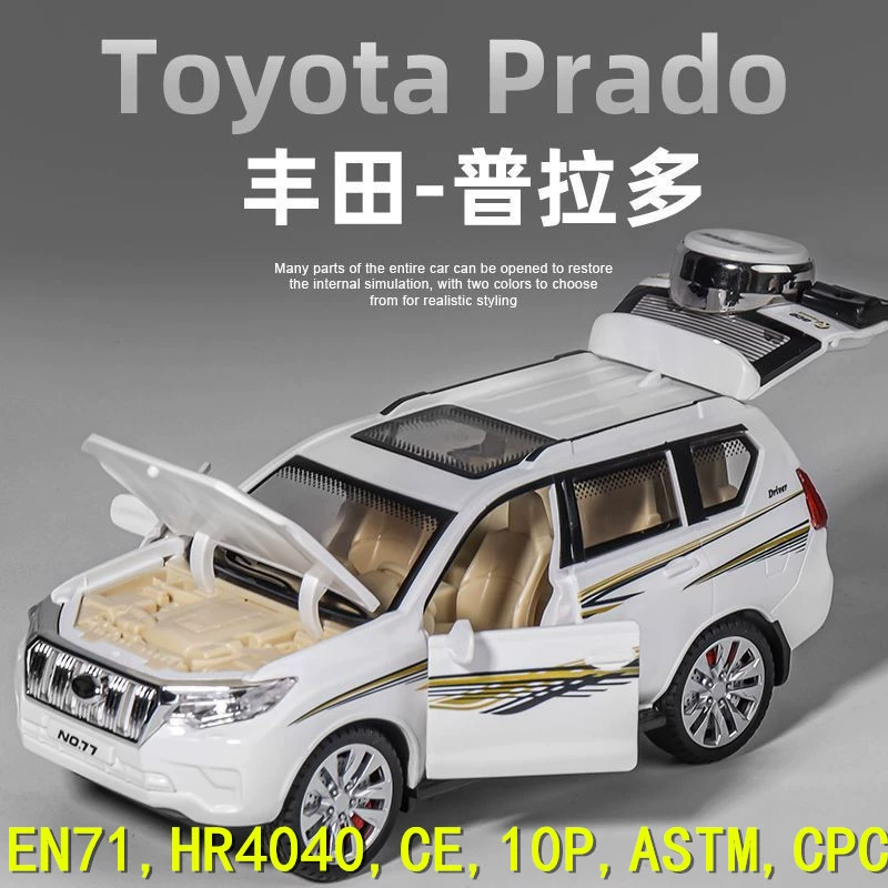 1:36 Toyota доминирование Prado Cool Road Ze модель звука и света инерции внедорожные модели автомобилей игрушки трансграничная внешняя торговля